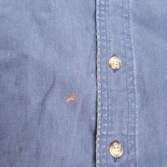 Vintage LL Bean Flannel Plaid Lined Barn Chore Shirt Jacket Shacket Mens L Blue - Picture 3 of 16